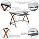 Office Set-Glass Computer Desk, Ergonomic Mesh Office Chair, Filing Cabinet