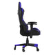 Blue |#| Office Gaming Chair with Roller Wheels & Reclining Back - Blue LeatherSoft