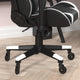 Black |#| Office Gaming Chair with Roller Wheels & Reclining Back - Black LeatherSoft