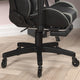 Gray |#| Gaming Chair with Roller Wheels, Reclining Arms, Footrest-Gray LeatherSoft