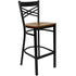 X" Back Metal Restaurant Barstool