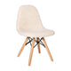 Off-White |#| Kids Armless Off-White Faux Shearling Chair with Beechwood Legs
