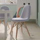 Gray |#| Kids Armless Faux Shearling Gray Faux Shearling Chair with Beechwood Legs