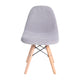 Gray |#| Kids Armless Faux Shearling Gray Faux Shearling Chair with Beechwood Legs