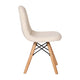 Off-White |#| Kids Armless Off-White Faux Shearling Chair with Beechwood Legs