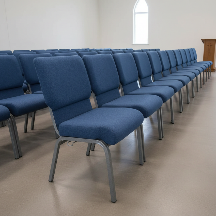 Advantage Church Chair 20.5in - End of Row Diagonal