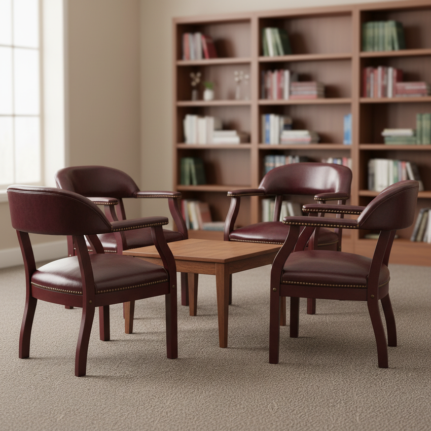 Conference Chair with Nail Trim - Counseling Room Setup