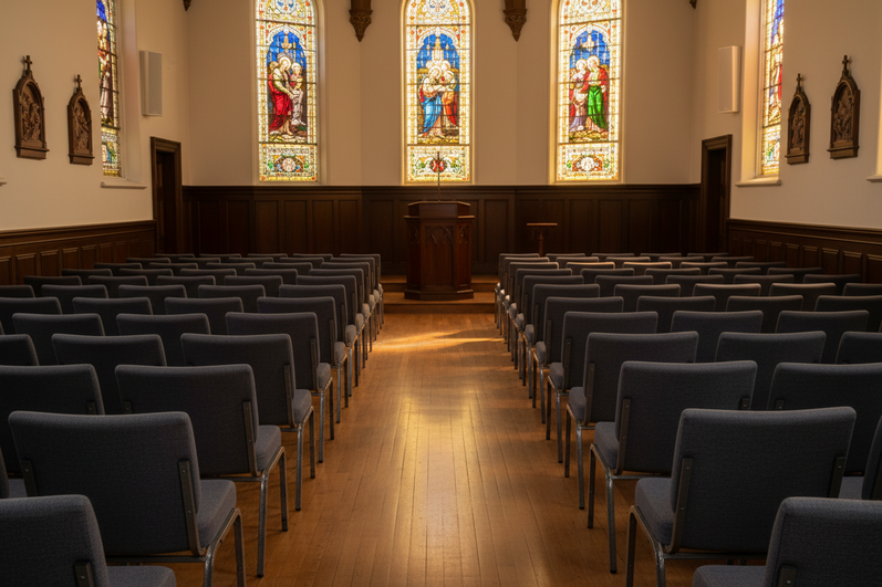 HERCULES Series Church Chair Sanctuary Scene