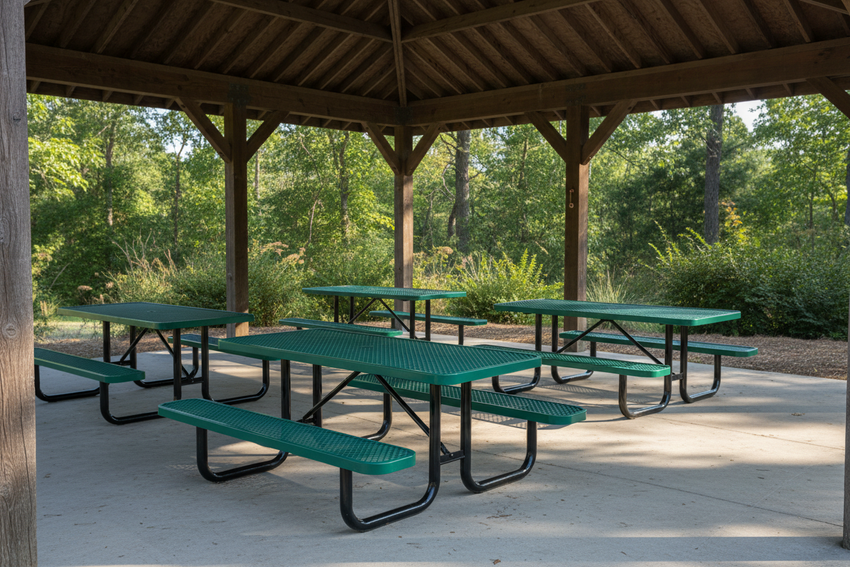 Mantilla Outdoor Picnic Table - Outdoor Pavilion