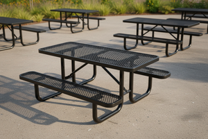 Mantilla Outdoor Picnic Table with Ground Anchors - Patio