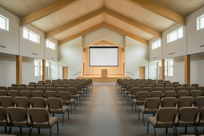 Modern Church After - Podium and Screen
